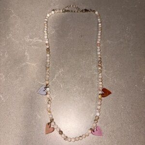 Pacsun Beaded Necklace with Heart Charms